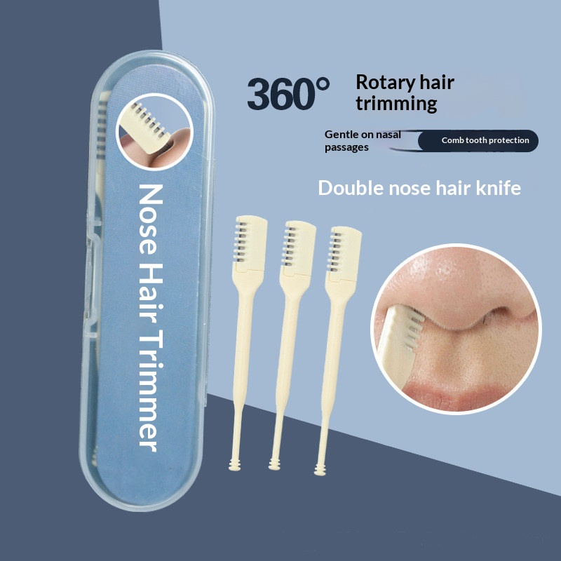 Men'S Grooming Nose Hair Trimmer - Tagliacapelli manuale a doppia estremità 360