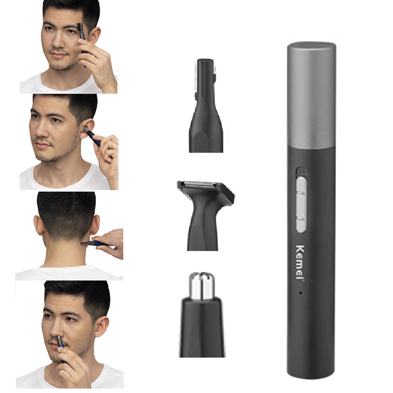 Men'S Grooming Nose Hair Trimmer - Kemei Pro Regolabarba Elettrico Ricaricabile per
