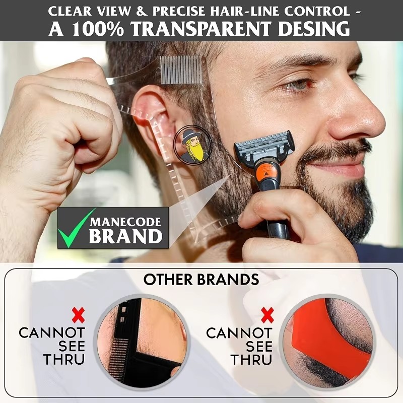 Men'S Grooming Makeup - 1Pz/2Pz/3Pz Pettine in Plastica per Barba