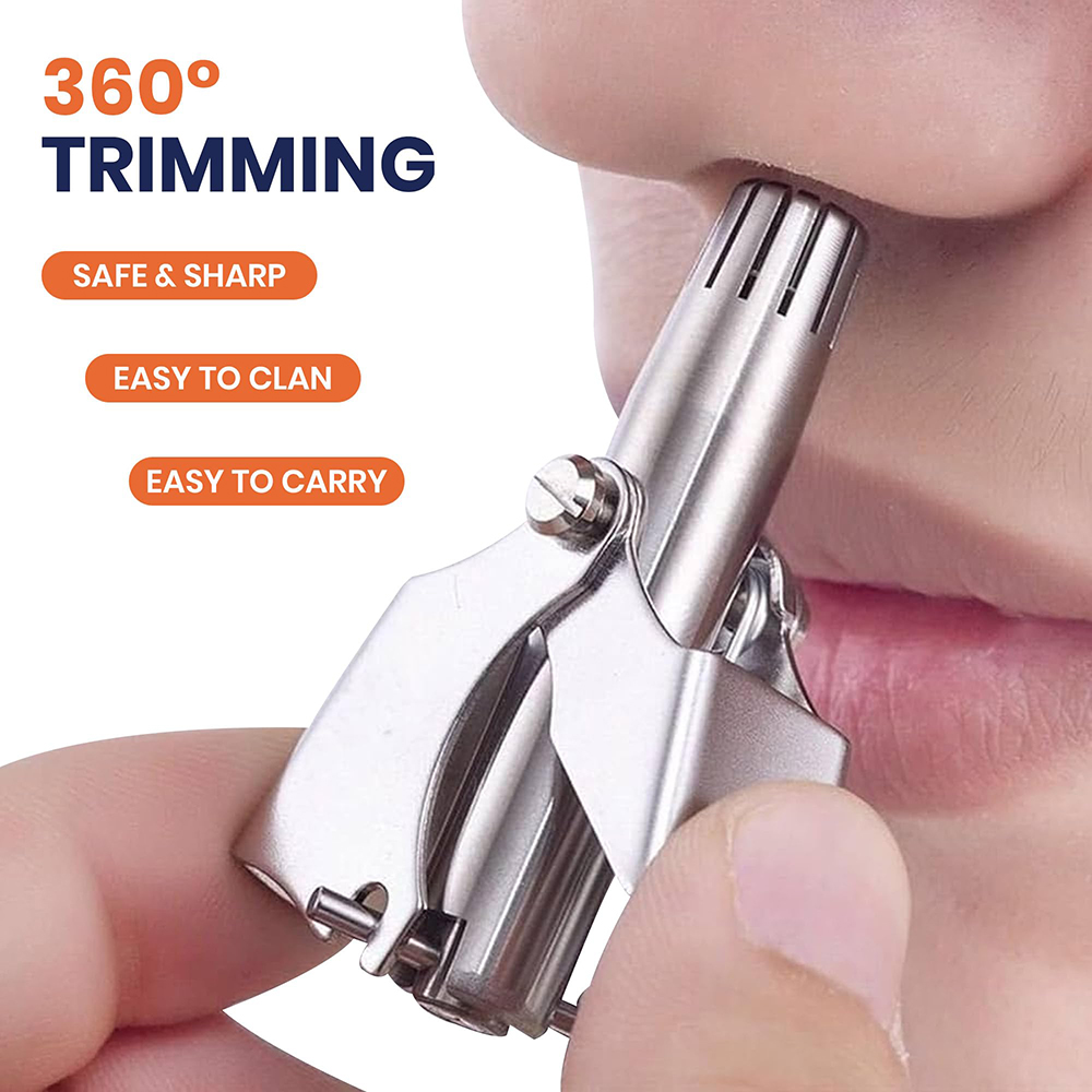 Men'S Grooming Nose Hair Trimmer - Tagliacapelli manuale portatile in acciaio inossidabile