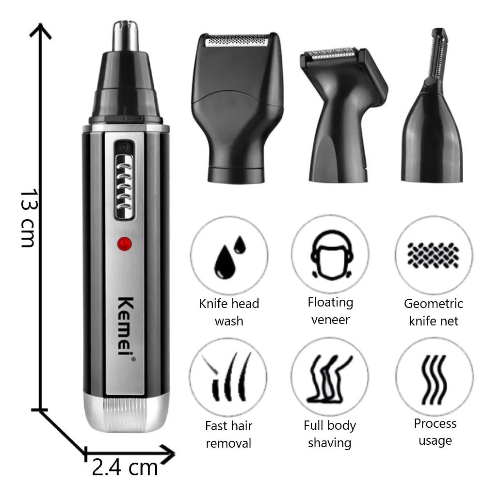 Kemei 4 in 1 trimmer per uomo  - Men'S Grooming Nose Hair Trimmer recensione e prezzo
