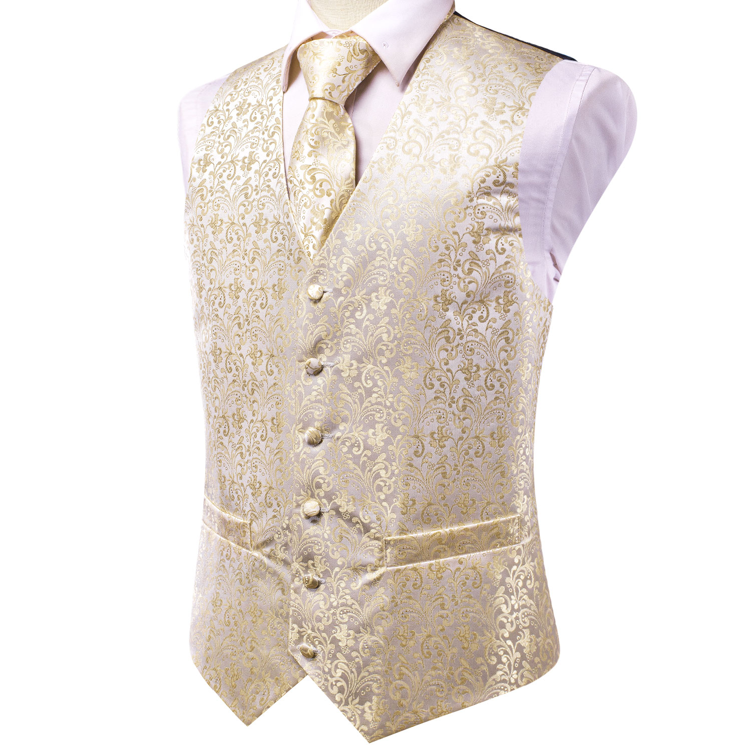 Gilet color crema con motivo f - Men'S Grooming Cream recensione e prezzo