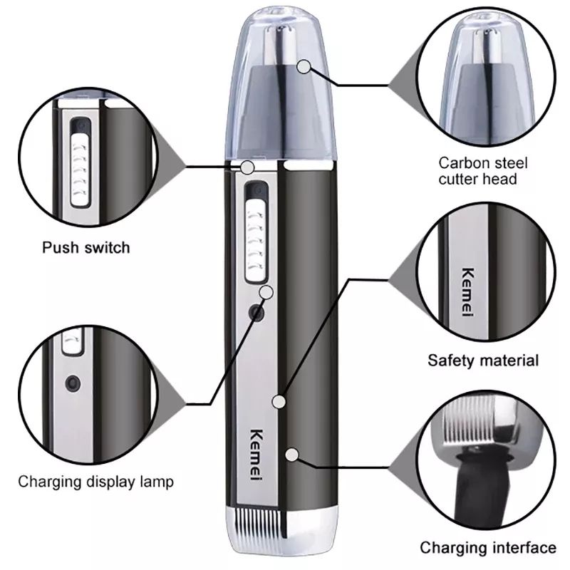 Kemei Ricaricabile Elettrico T - Men'S Grooming Nose Hair Trimmer recensione e prezzo